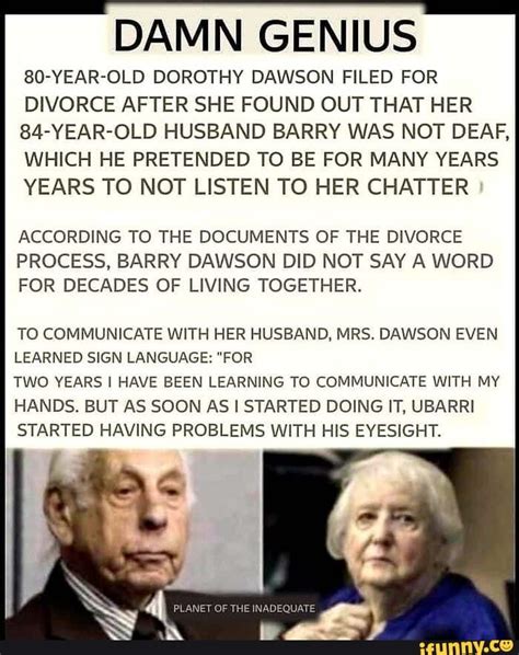 dorothy dawson divorce|deaf and dumb divorce.